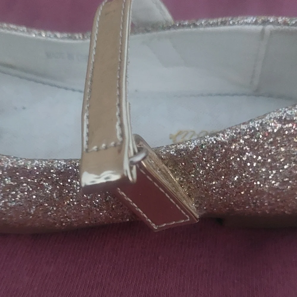 Furdeour Girls Dress shoes Mary Jane glittering 7